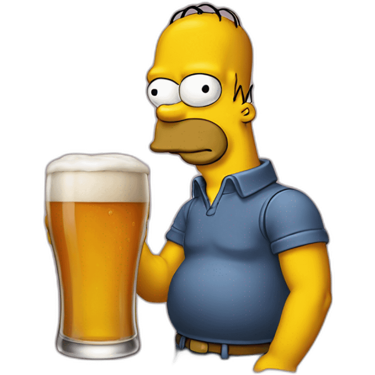 Simpson drink beer emoji