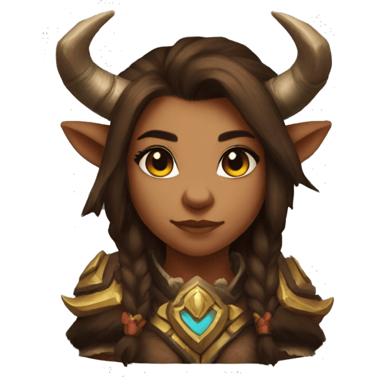 warcraft tauren female cute emoji