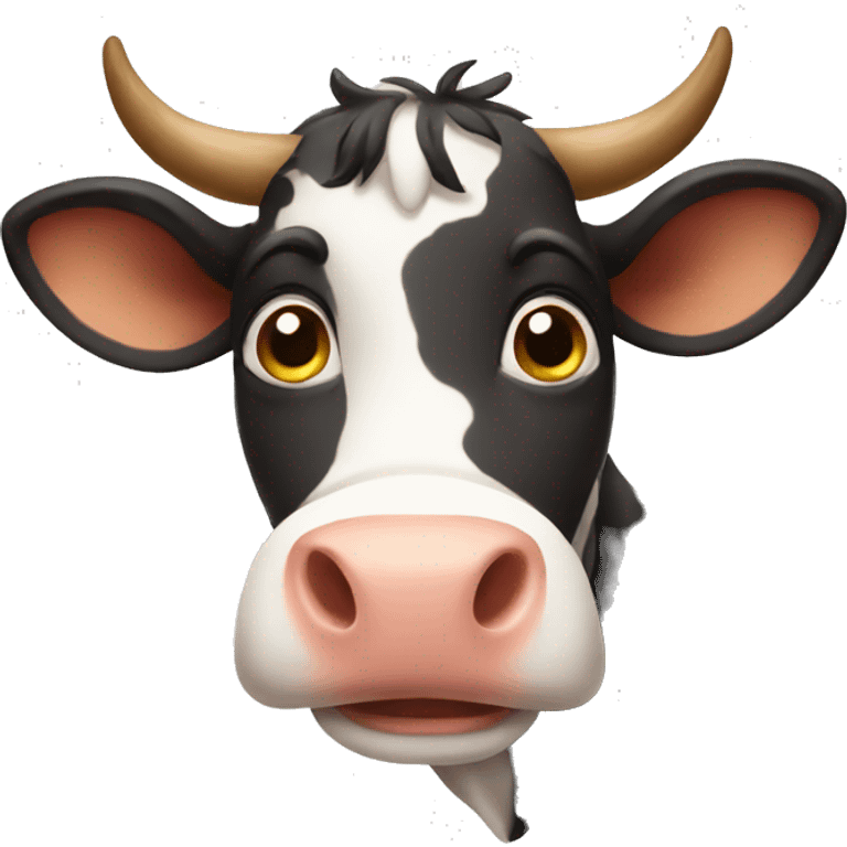 Cow happy emoji