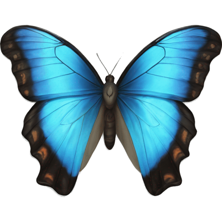 Blue morpho butterfly emoji