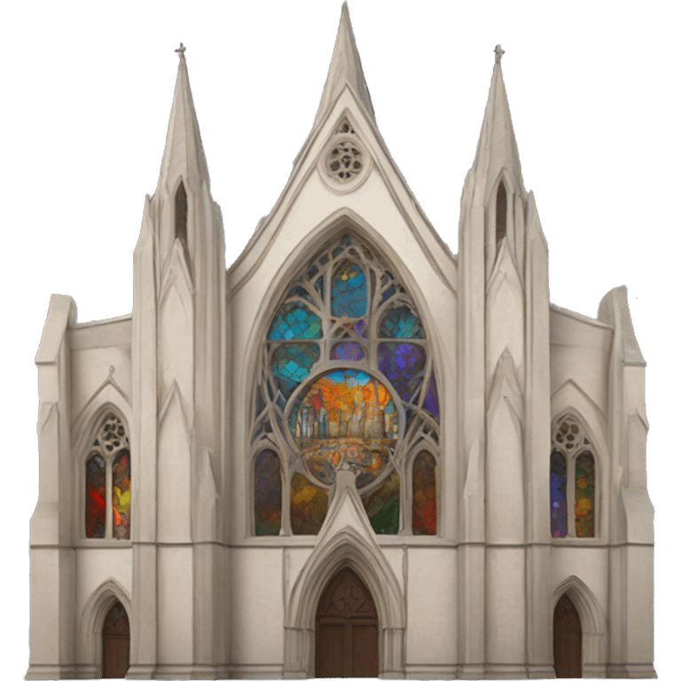 Cathedral with stained glass windows  emoji