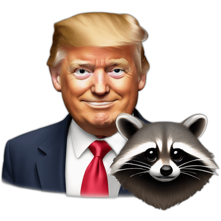 Trump with a racoon emoji