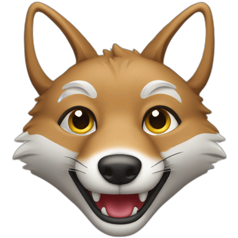 smiling coyote face emoji