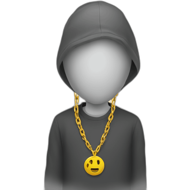 Anonymous wearing anonymous chain emoji