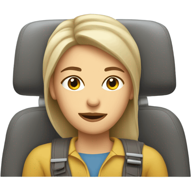 Caucasian women on a airplane  emoji