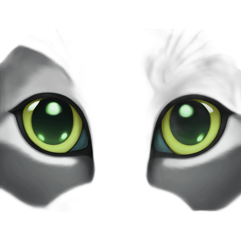 tuxedo cat with green eyes emoji