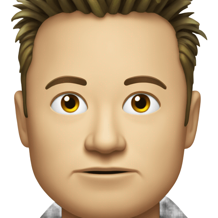 elon musk wearing pineapple hate emoji