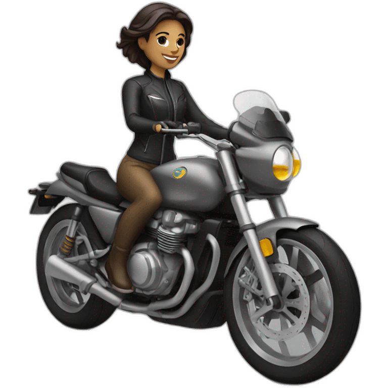 mulher motociclista emoji