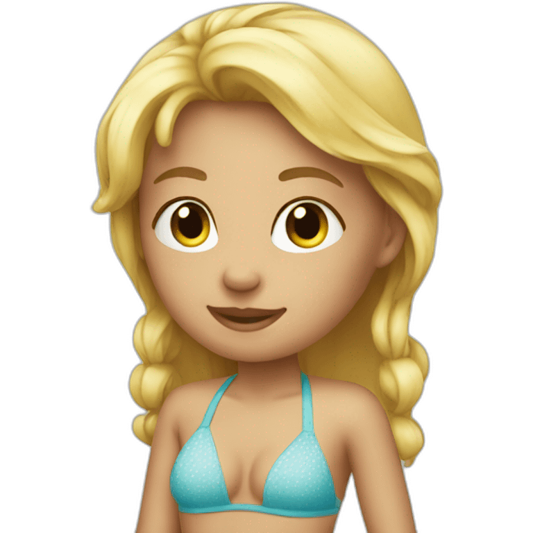 Blonde girl bikini emoji