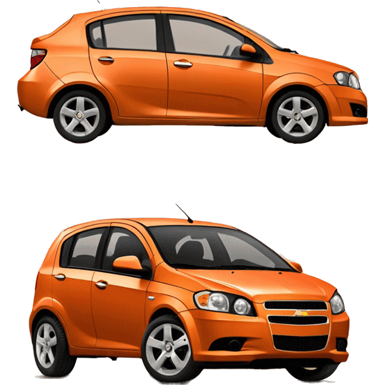 Chevrolet Aveo 2008 orange color emoji