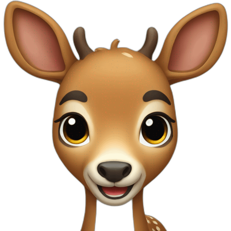 Smiling deer showing ok emoji