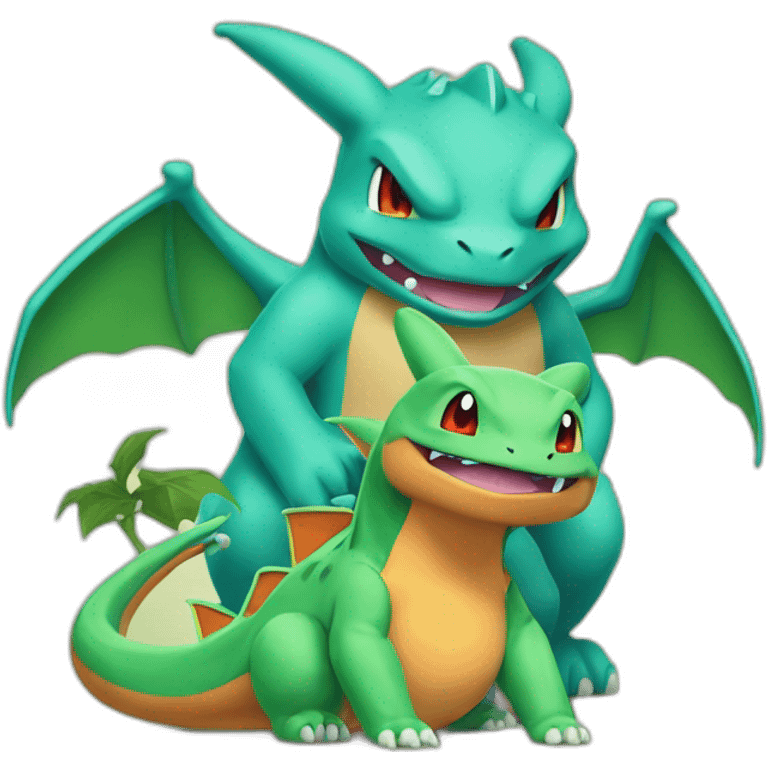 Charizard and bulbasaur emoji