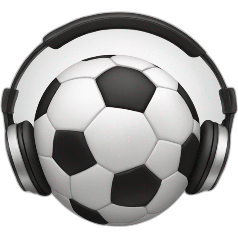 soccer ball with headphones emoji