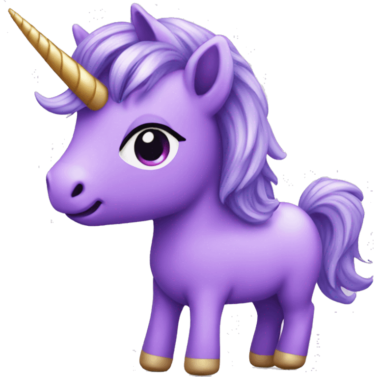 cute purple unicorn 2d emoji