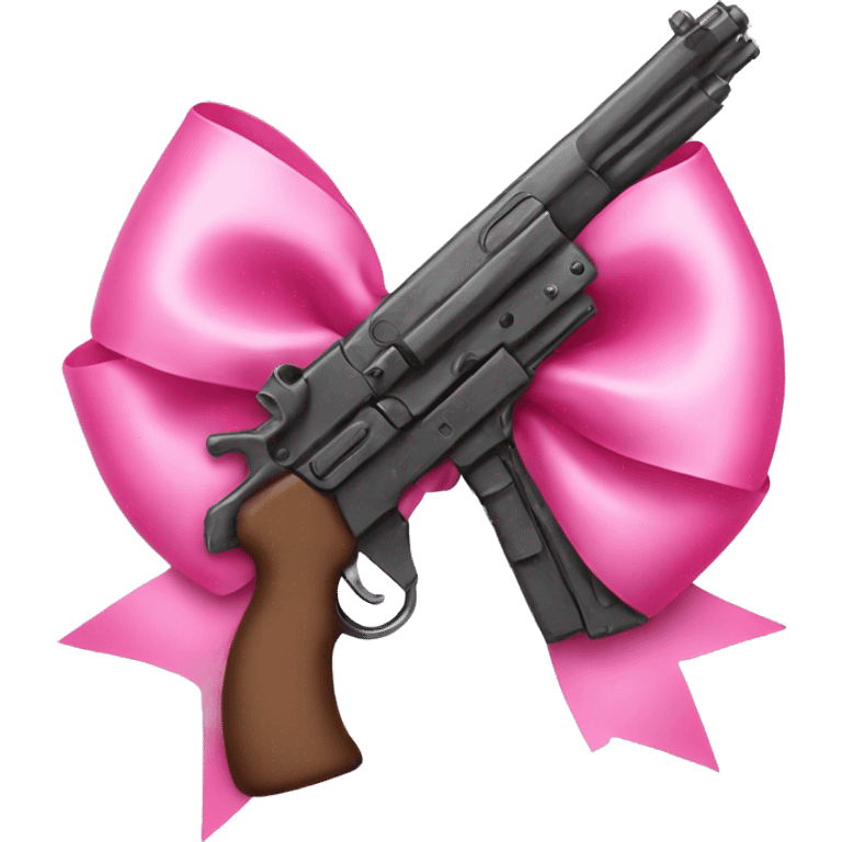 pink bow with gun emoji