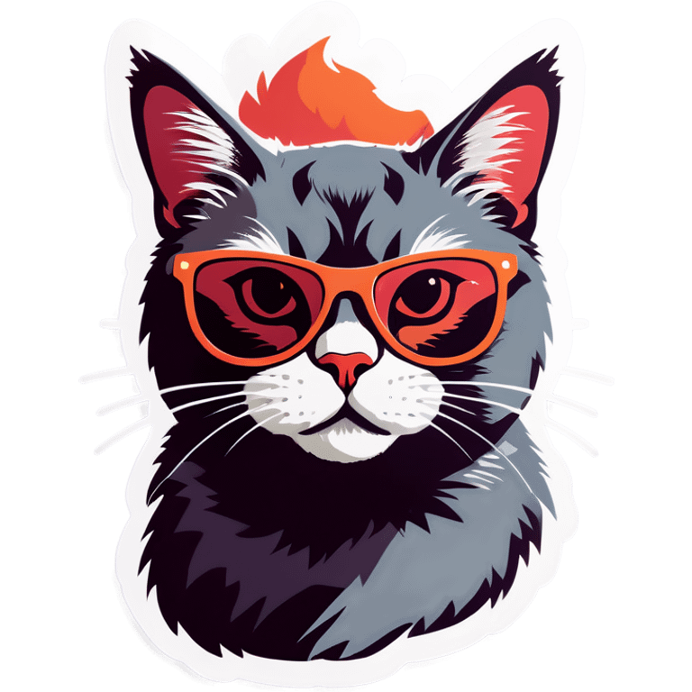 Cat with sunglasses emoji