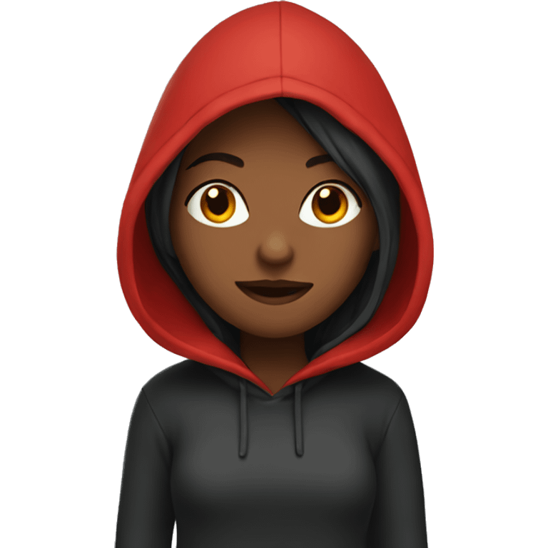 Girl with red hoodie emoji