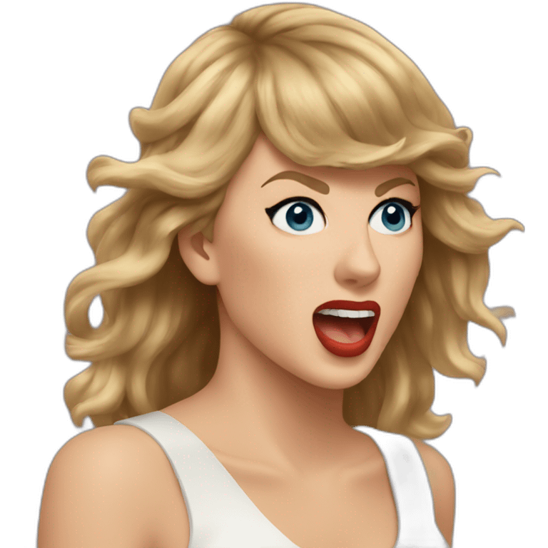 taylor swift shouting at christians emoji