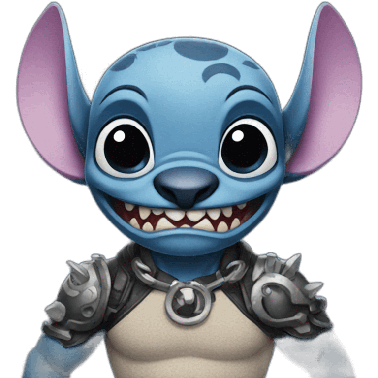 Stitch with a lot of tattoos  emoji