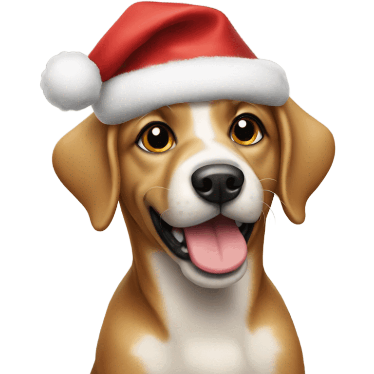 Christmas dog emoji