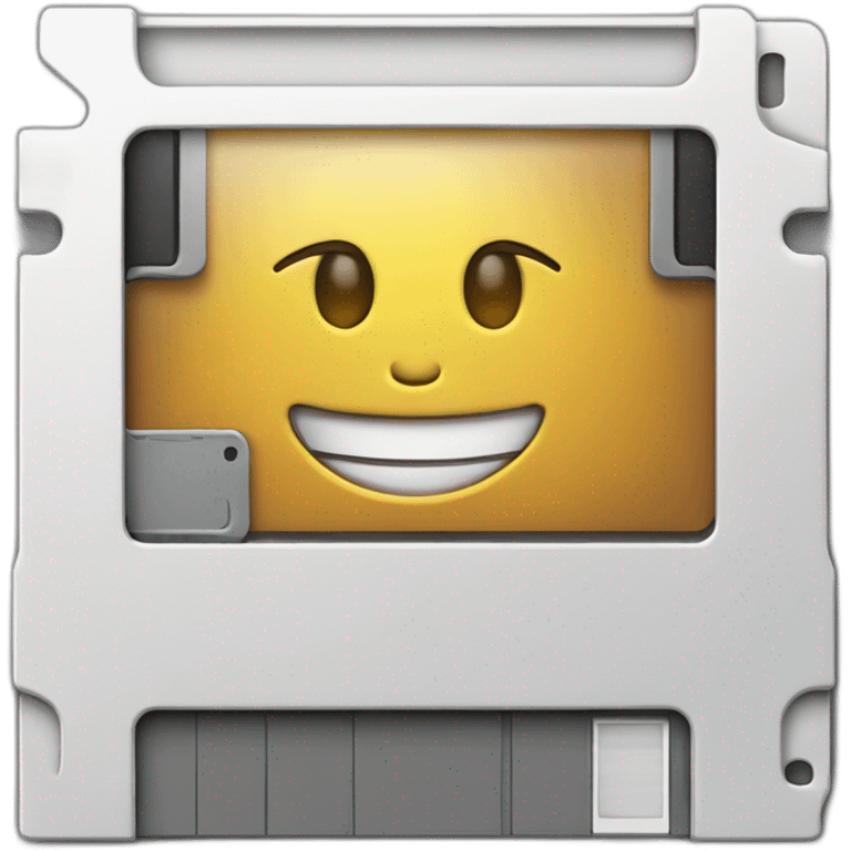 smile floppy disk emoji