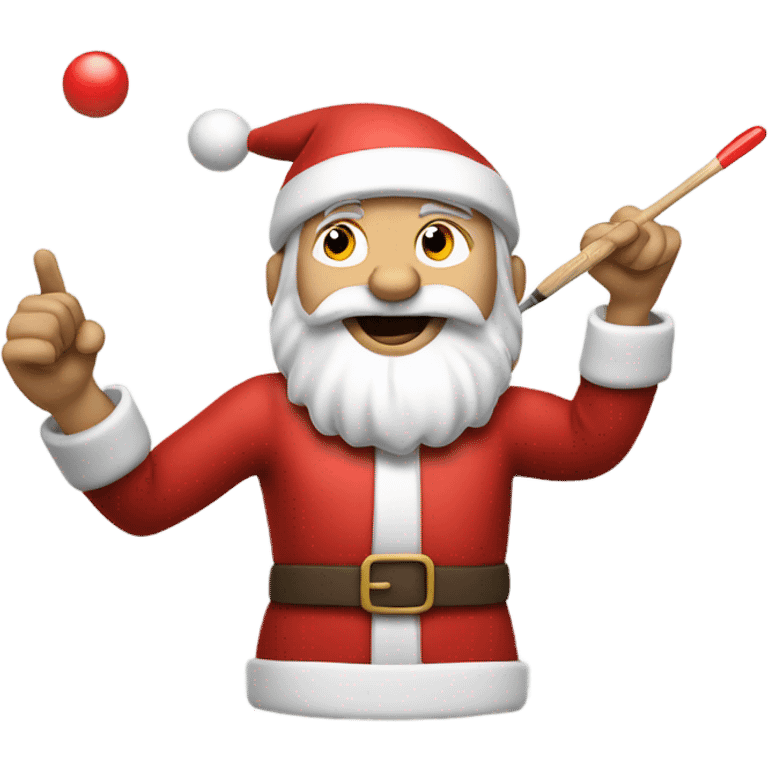 Sânta Claus playing darts emoji