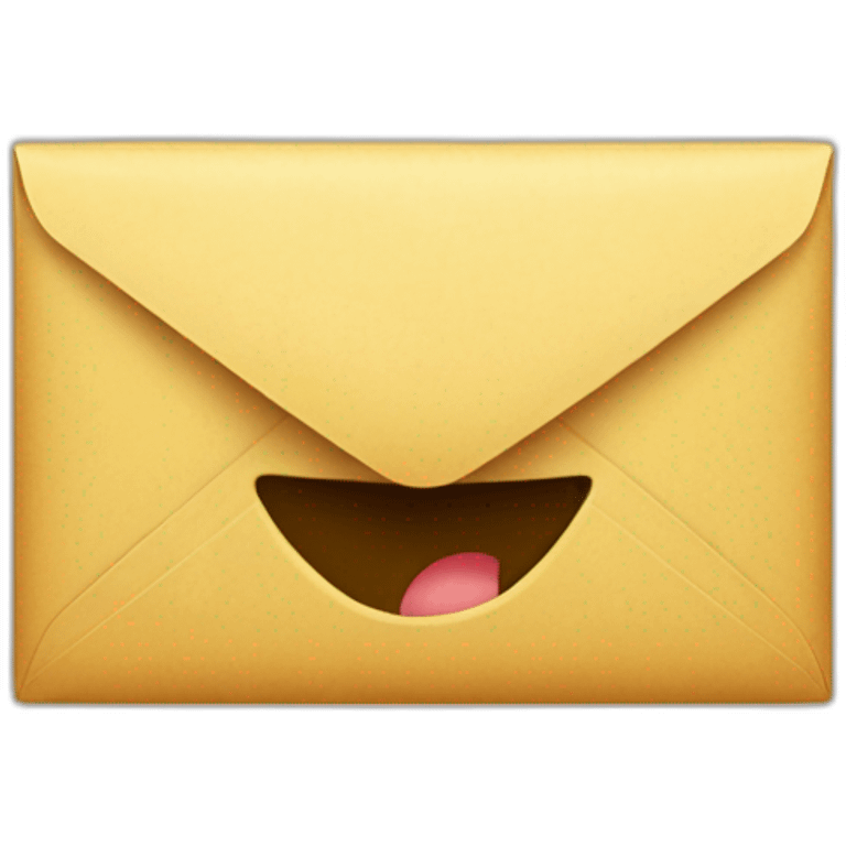 A smiling envelope character with arms and legs emoji