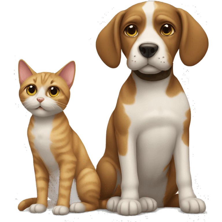 cat and dog emoji