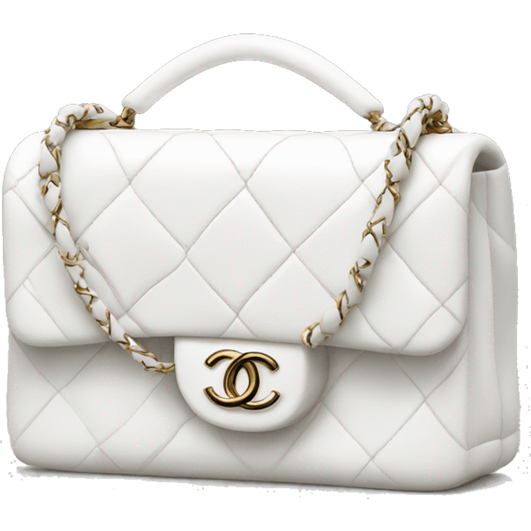 chanel bag white emoji