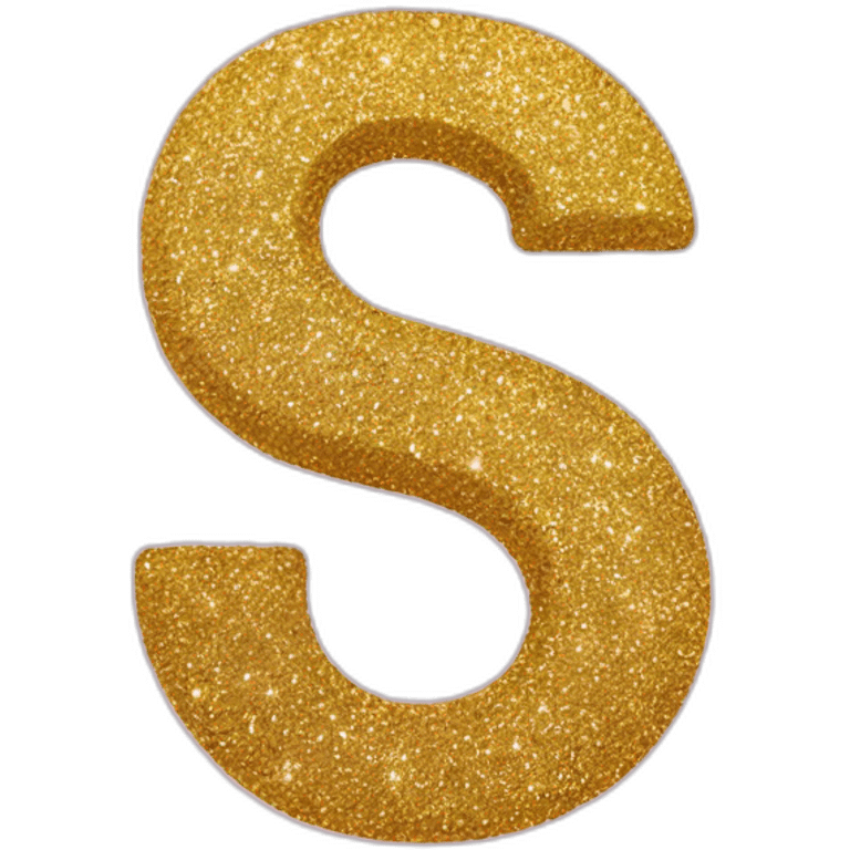 Lettre s made of glitter emoji