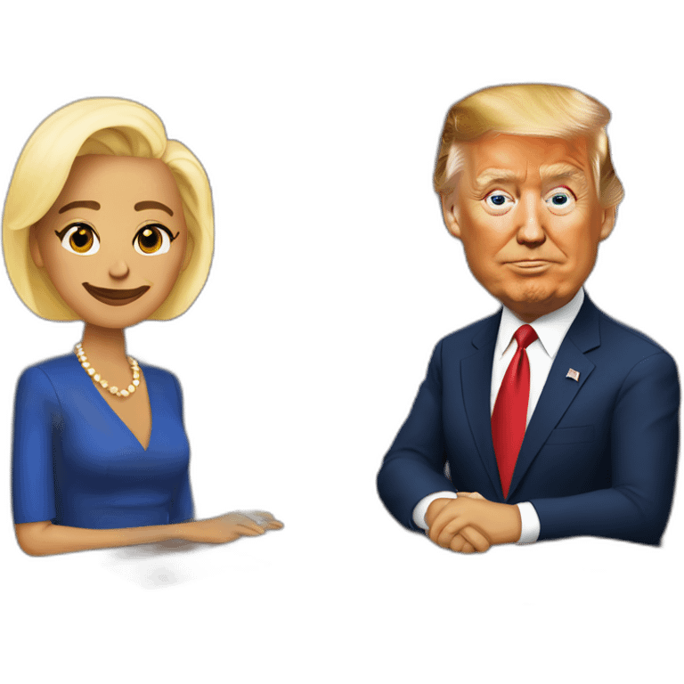 trump and biden on a date emoji