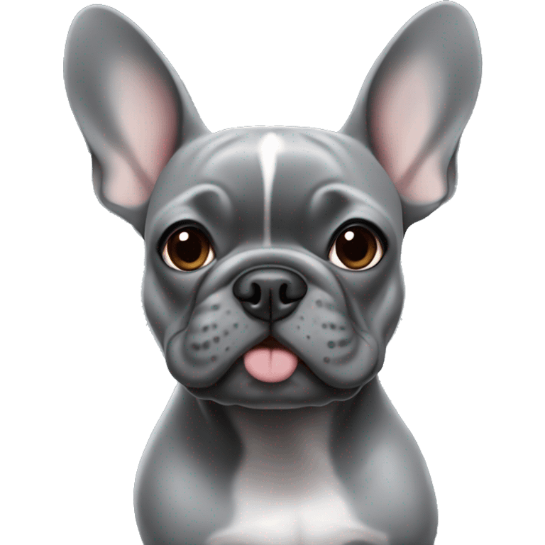 Gray frenchie emoji