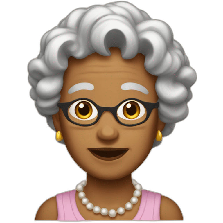 Mamie qui rigole emoji