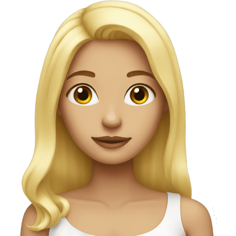 Blonde girl in love emoji