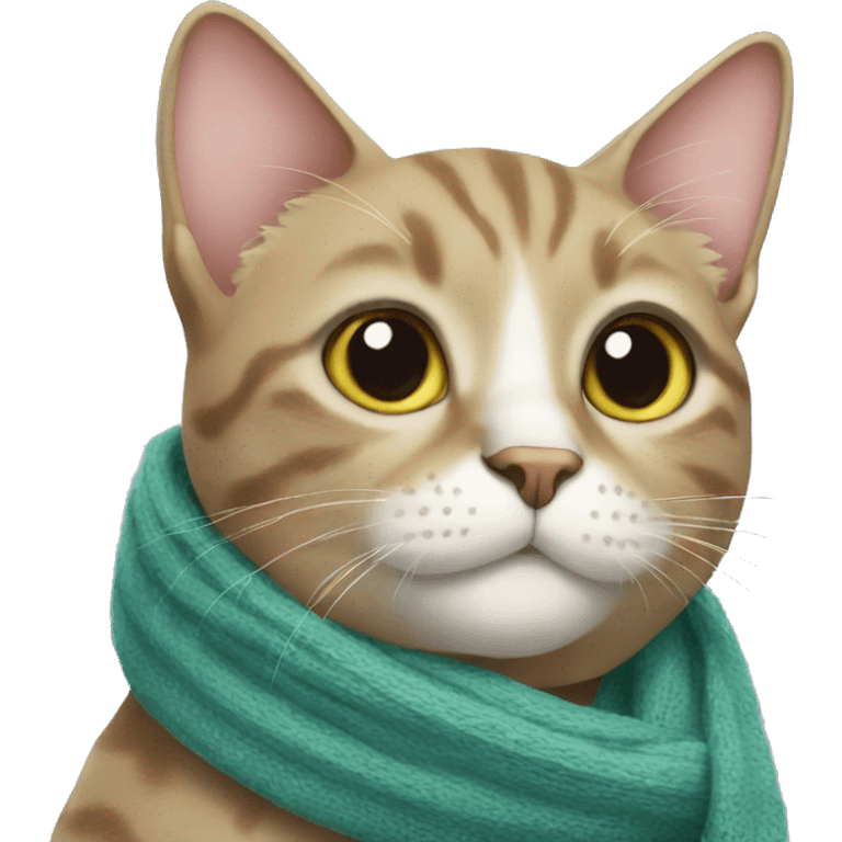 Cat with scarf emoji