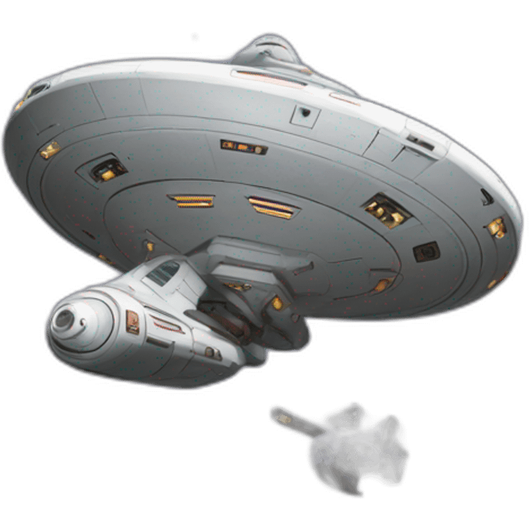 Enterprise D in orbit of Romulus emoji