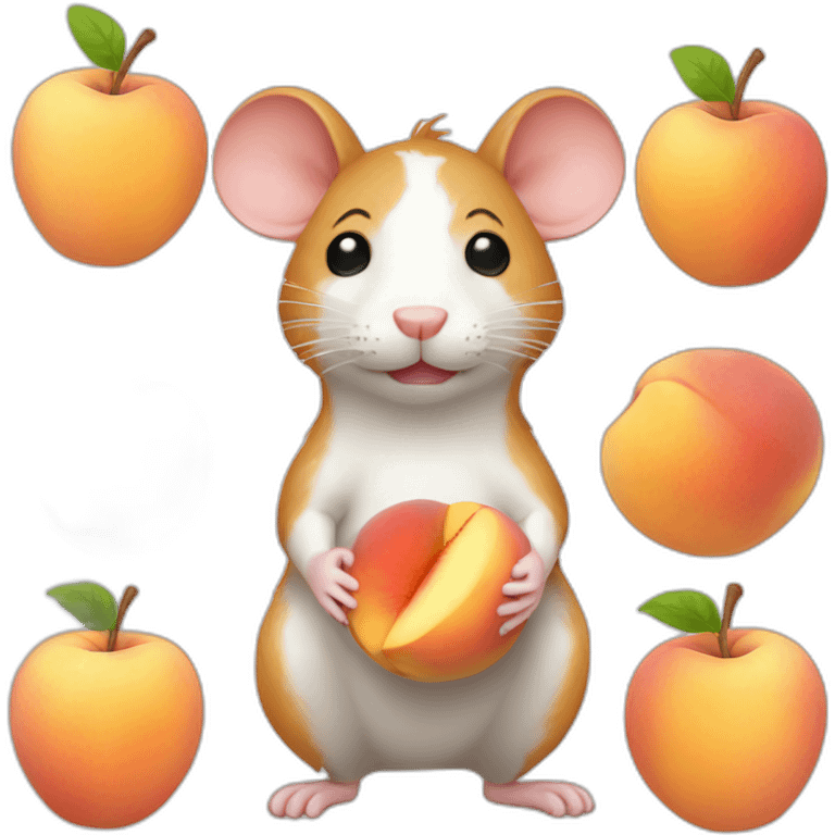 ginger rat with a peach emoji