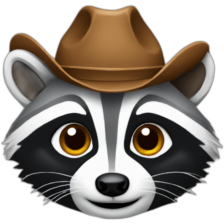 raccoon with a cowboy hat emoji