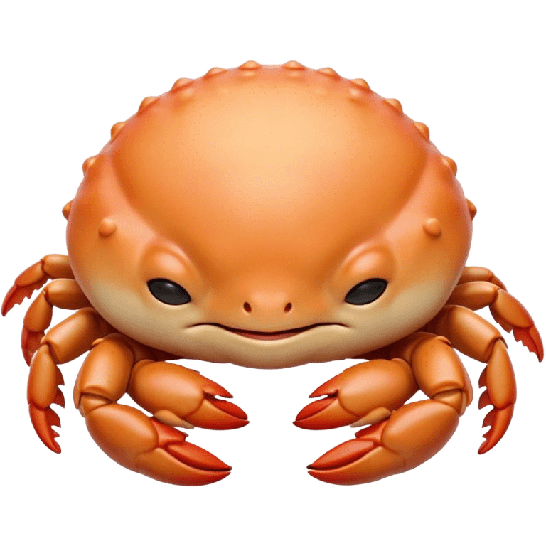 Meme-Worthy Cute Sleeping Baby Crab Portrait Emoji, Head and body resting peacefully with a contented smile, showcasing a petite, delicately armored form and eyes gently closed in serene slumber, Simplified yet adorably endearing features, highly detailed, glowing with a soft, drowsy coastal light, high shine, relaxed and utterly lovable, stylized with an air of playful laziness, soft glowing outline, capturing the essence of a sleeping baby crab that feels destined to become the next viral icon of adorable rest! emoji