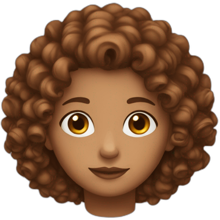 Astra, a brown girl with curly hairs emoji