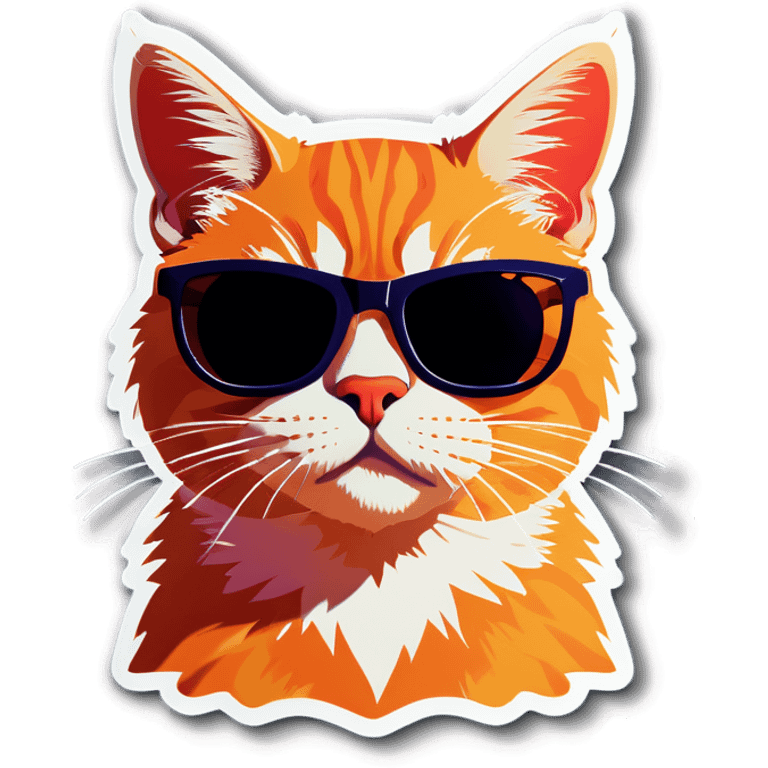 Cat with sunglasses emoji