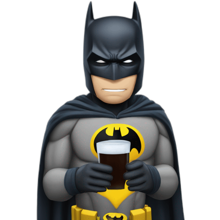 Batman drinking drips emoji