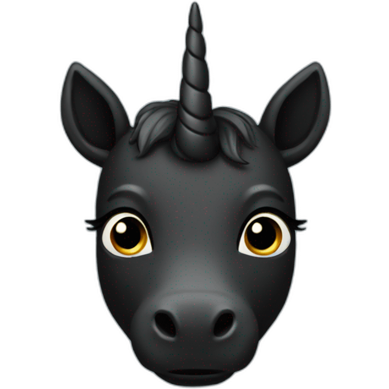 Black unicorn emoji