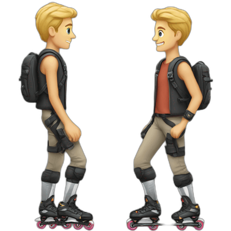 German guy on rollerblades emoji