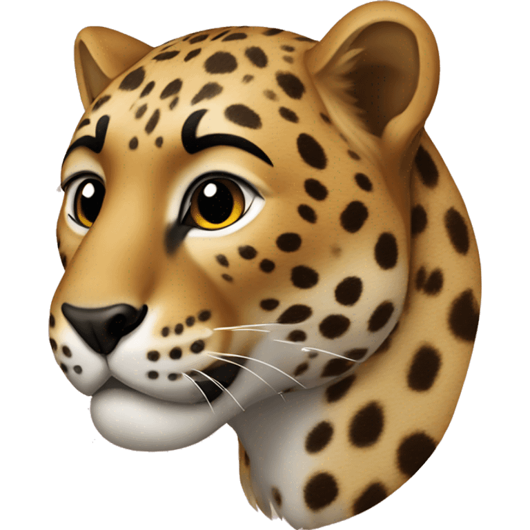 Coração com padrão leopardo  emoji