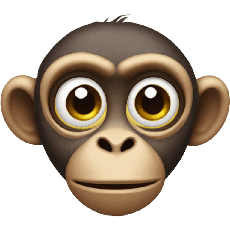 Monkey with giant eyes emoji