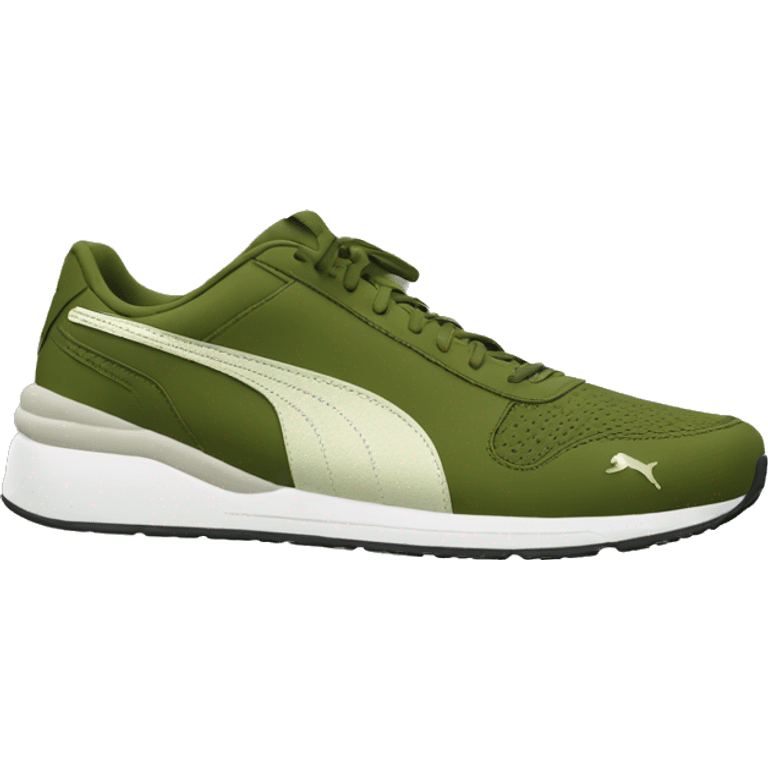 Olive green puma running shoe emoji