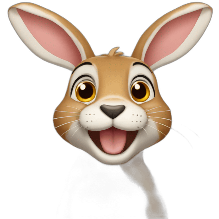 The hare is smiling emoji