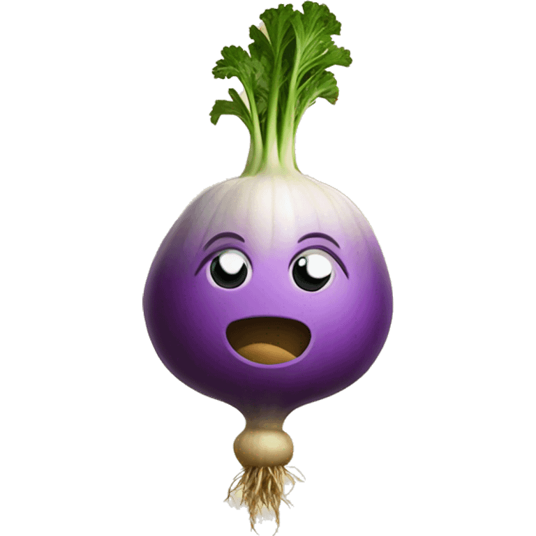 a turnip with a wizard's ha emoji