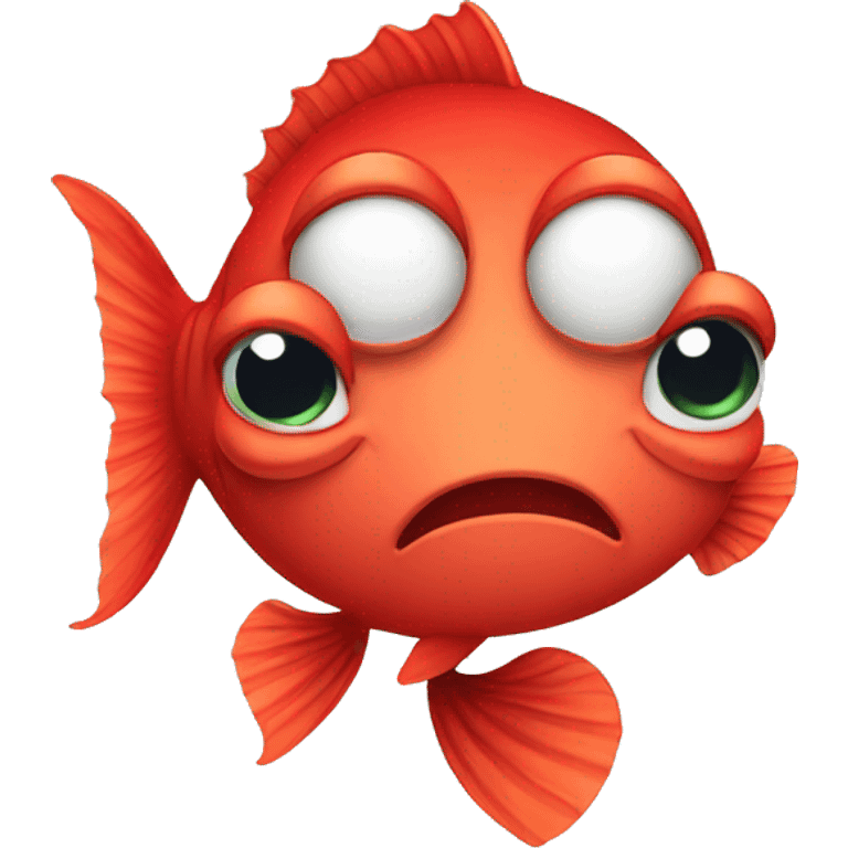 sad red fish emoji